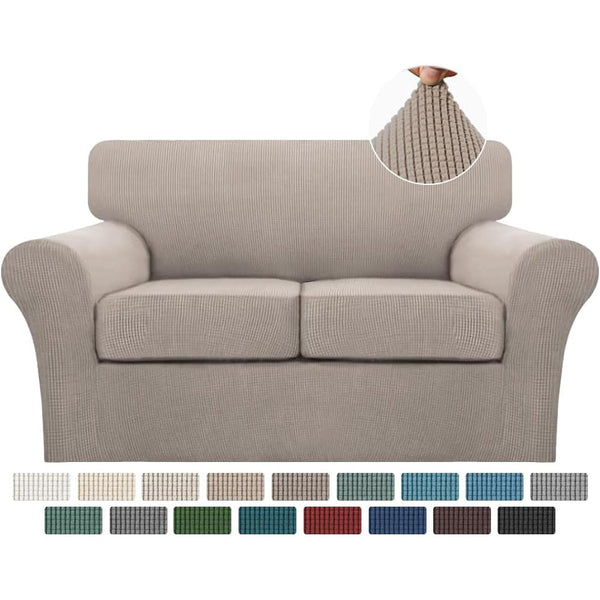 Housse de canapé en tissu jacquard Housses lavables pour canapé avec coussins individuels housses de protection pour coussins et assise de canapé